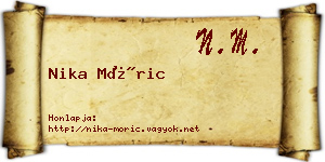 Nika Móric névjegykártya